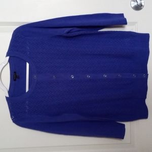 Talbot's purple button up cardigan.  NWOT